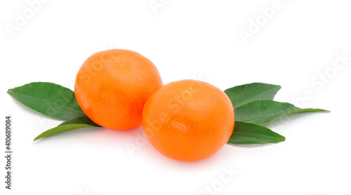 Two tangerines isolated.
