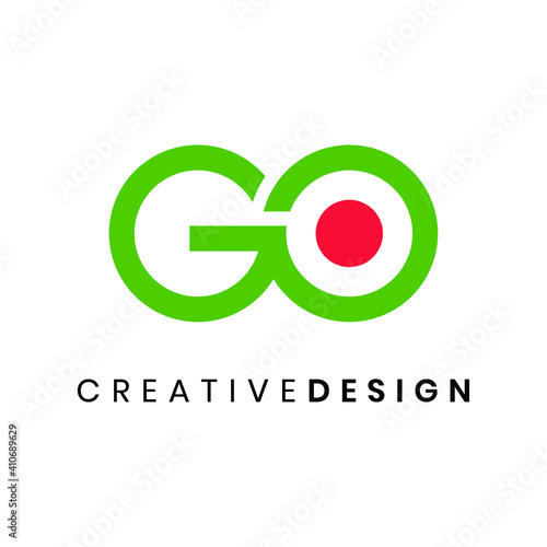 Modern letter GO logo design