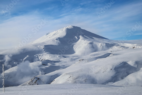 snow capped mountain in the icelandic highlands