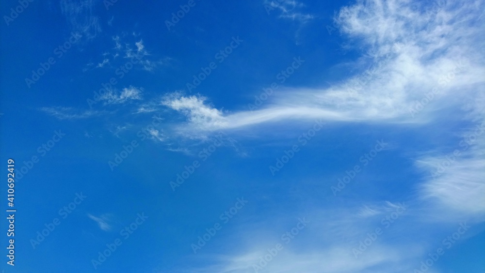 clear sky background with few clouds in the countryside