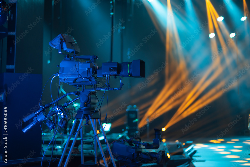 stream at a concert in a hall without spectators stream at a concert in a hall without spectators
