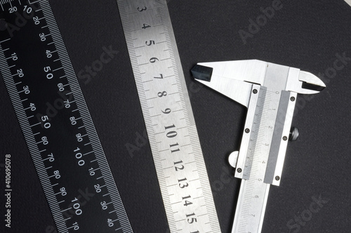 Bild auf Leinwand measuring tool, ruler square and caliper