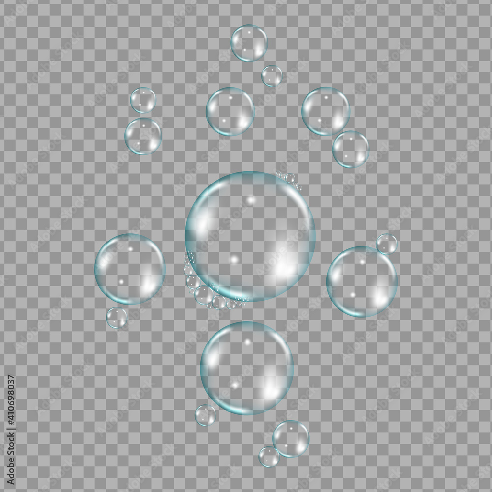 Flying transparent soap bubbles on checkered background.Reaistic colored balls.Vector texture. Flying transparent soap bubbles on checkered background.Reaistic colored balls.Vector texture.