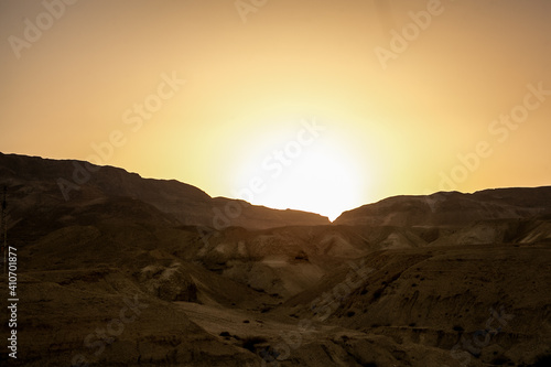desert national park at sunset