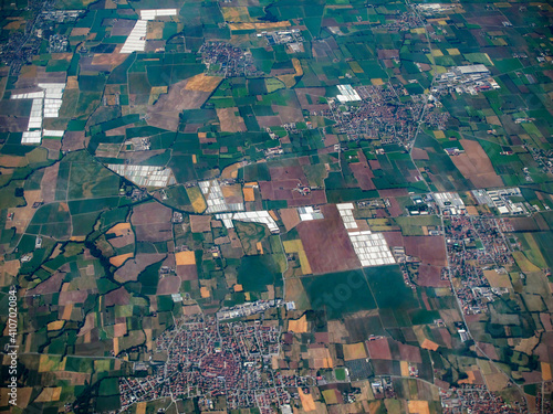 Vista aerea dell'Italia dall'alto