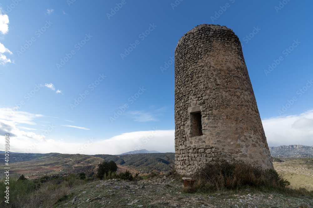 Islamic watchtower of Arrebatacapas on a hill in the Sierra de Guadarrama (Madrid), around which the village of Torrelaguna is located. Islamic watchtower of Arrebatacapas on a hill in the Sierra de Guadarrama (Madrid), around which the village of Torrelaguna is located.