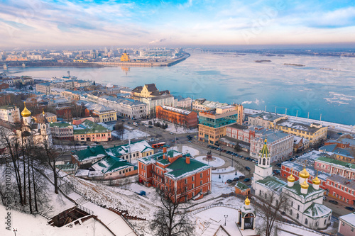 Ancient city on the banks of the Volga river