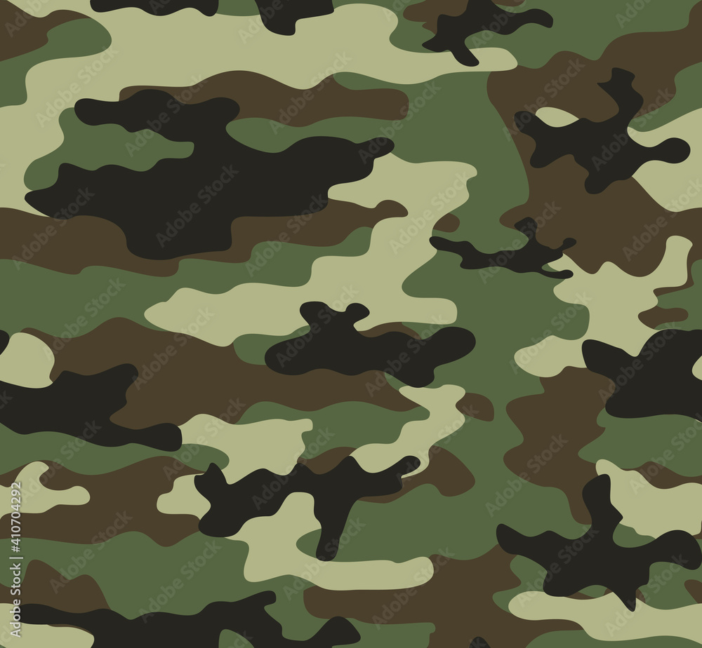 Fototapeta premium Military texture camouflage vector seamless pattern. Army design.