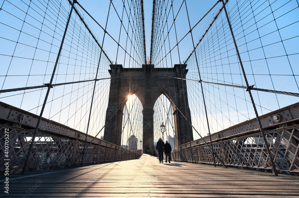 Fototapeta premium New York in February Brookly Bridge