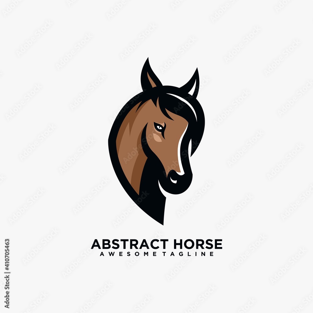 Horse abstract logo design template vector