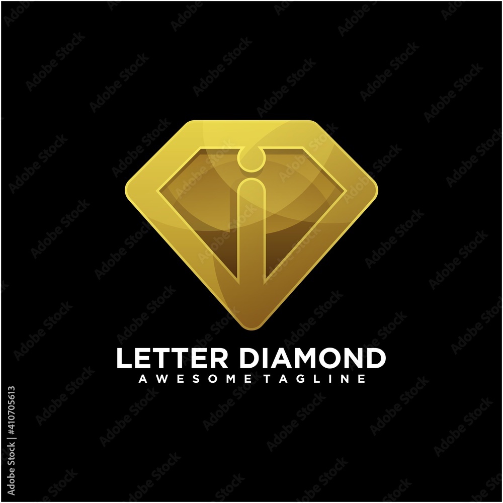 Letter diamond abstract logo design vector Letter diamond abstract logo design vector