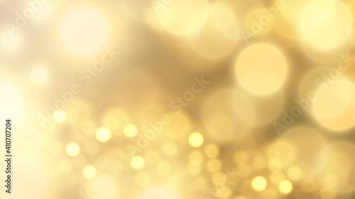 Abstract gold background with glowing bokeh lights	
