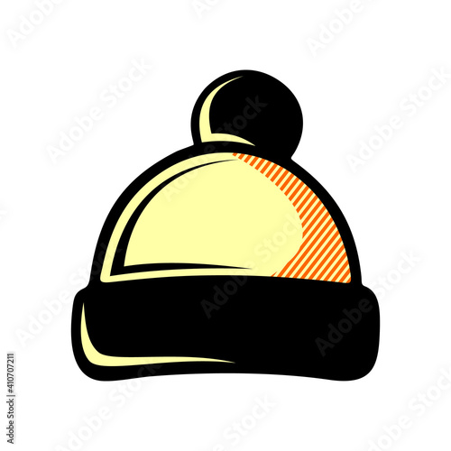 Winter hat glyph icon, merry christmas and clothing, beanie hat sign vector graphics, editable stroke solid icon, eps 10.