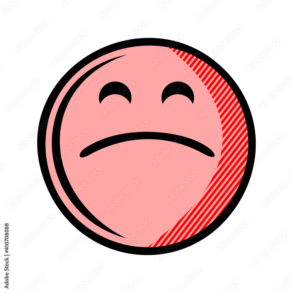 sad icon isolated on white background from classics collection. sad icon isolated on white background from classics collection.