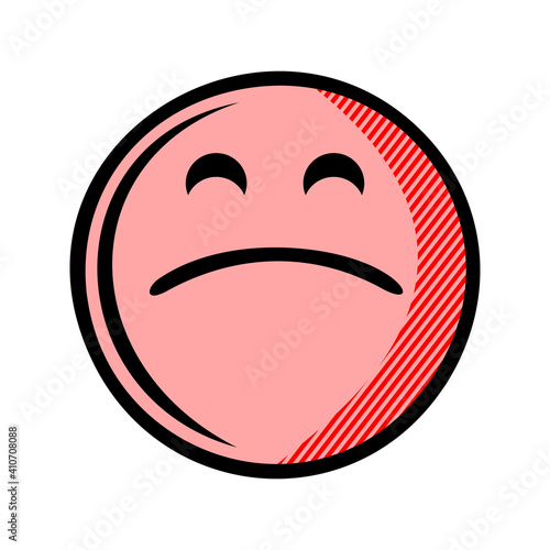 sad icon isolated on white background from classics collection.