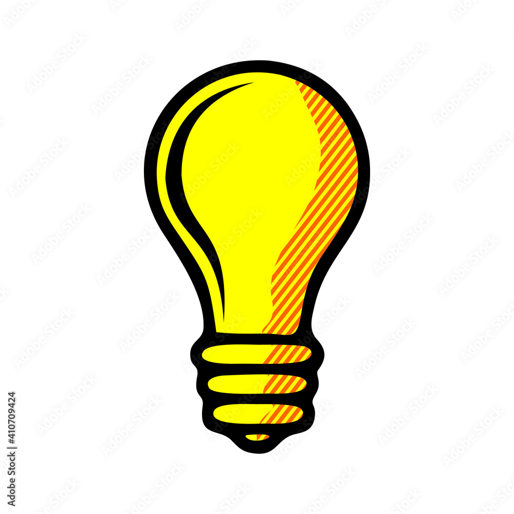 Light bulb icon isolated on white background. Light bulb icon isolated on white background.
