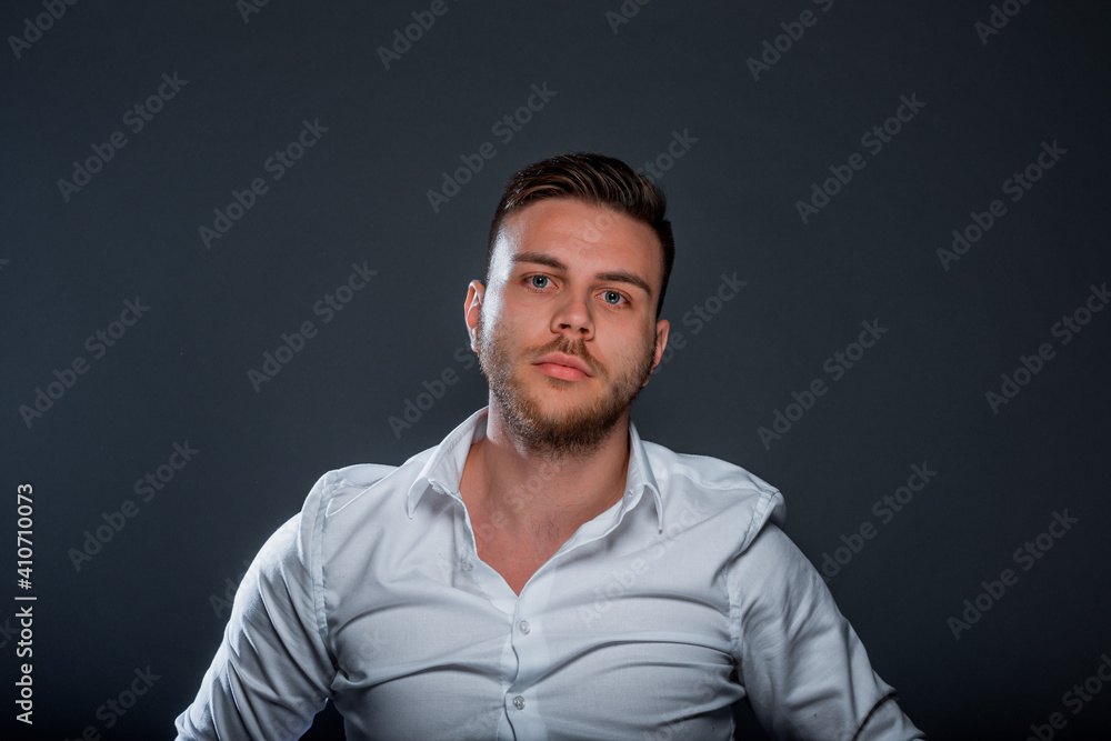 Trendy attractive man with beard Trendy attractive man with beard