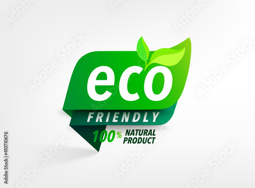 Eco friendly loco,concept of reasonable consumption lifestyle.Natural organic product,fresh farm,saving ecology and ecosystem.Template for your design in web,banners,flyers,posters.Vector illustration