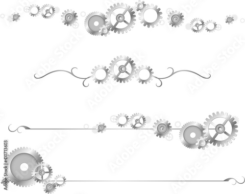 A variety of gear divider lines

