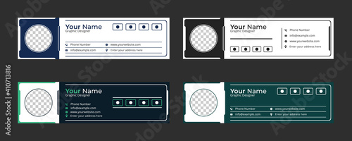 Professional Corporate Business Creative Email Signatures Templates Designs Modern and Stylish or Simple Design