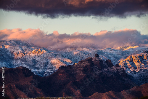 Fototapeta Naklejka Na Ścianę i Meble -  Winter in the mountains in Tucson AZ