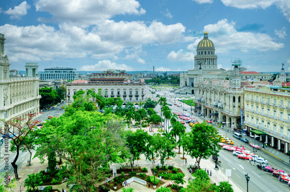 Havana skyline aerial view, Cuba