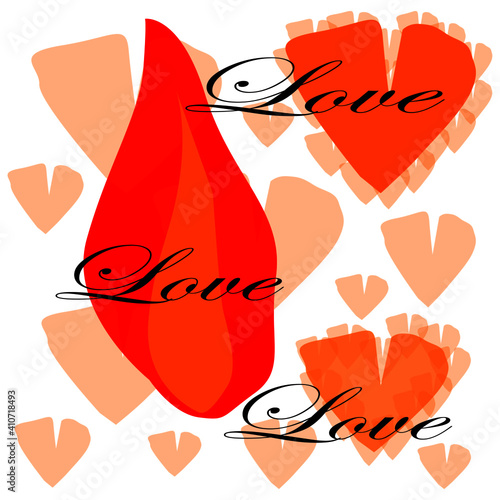 love, hearts, valentine's day, love flame, print on a poster, postcard, fabric, stickers, print on children's clothes, on t-shirts, on dishes, on aprons to the kitchen