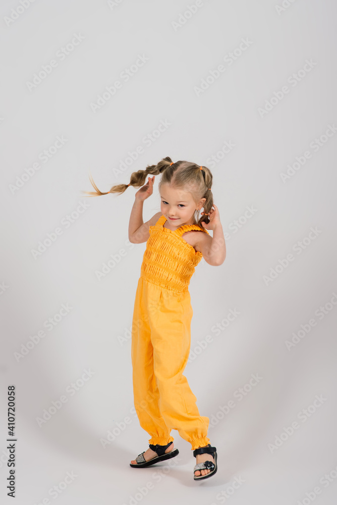 Portrait of happy smiling child girl isolated on white background Portrait of happy smiling child girl isolated on white background