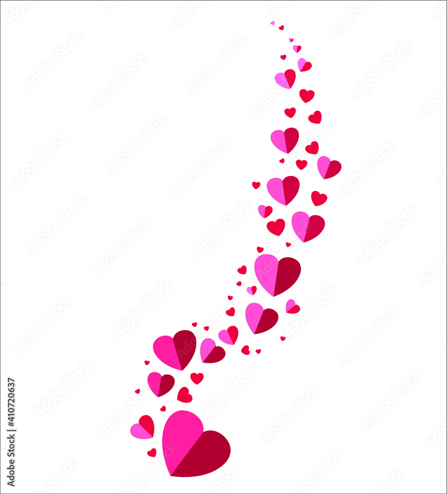 Lovely heart abstract romantic ornament
