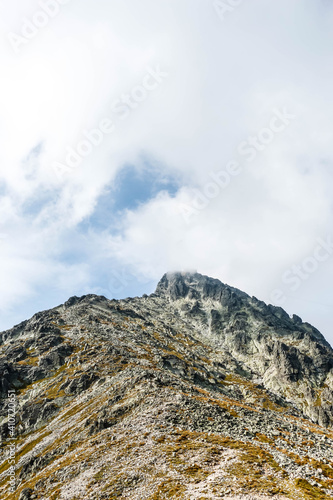 Hike in the Tatras Mountains, Tatranská lomnice and cable car. photo