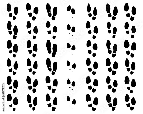 SVG Black prints of shoes on a white background
