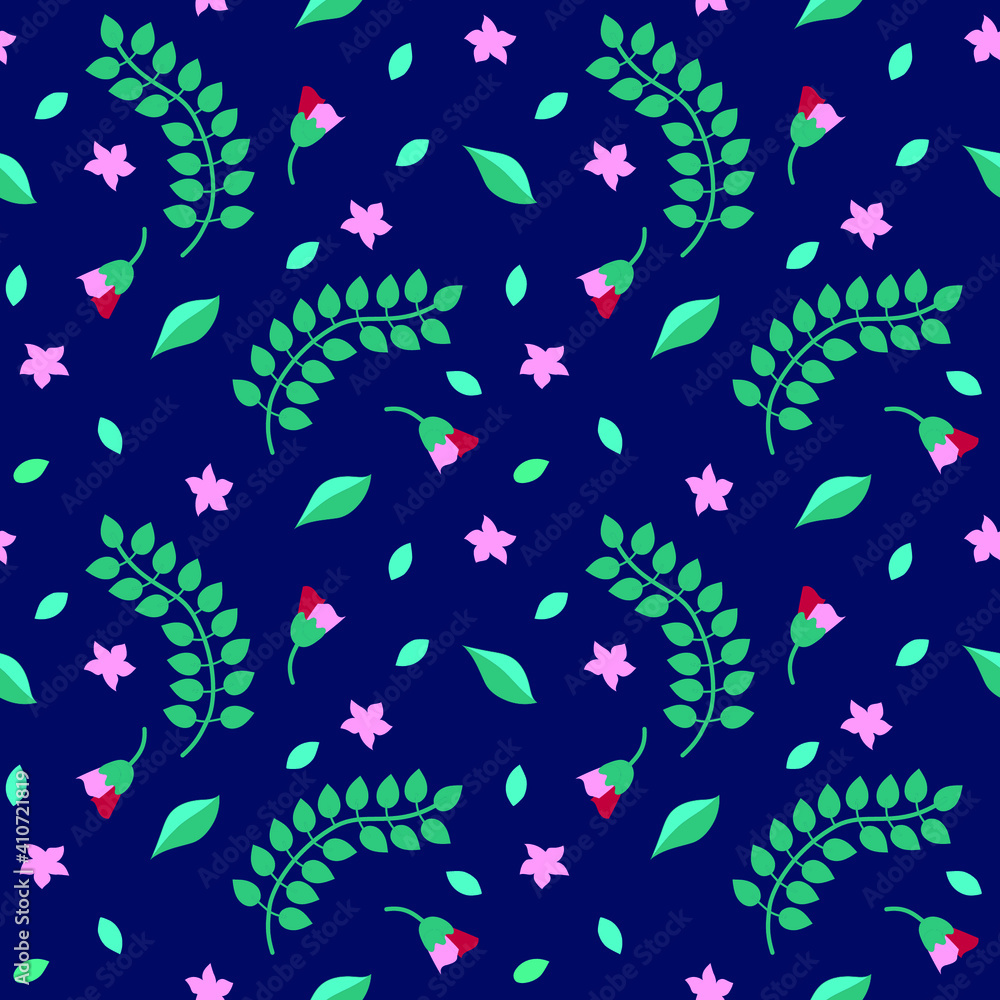 Abstract Green leaves seamless pattern Abstract Green leaves seamless pattern