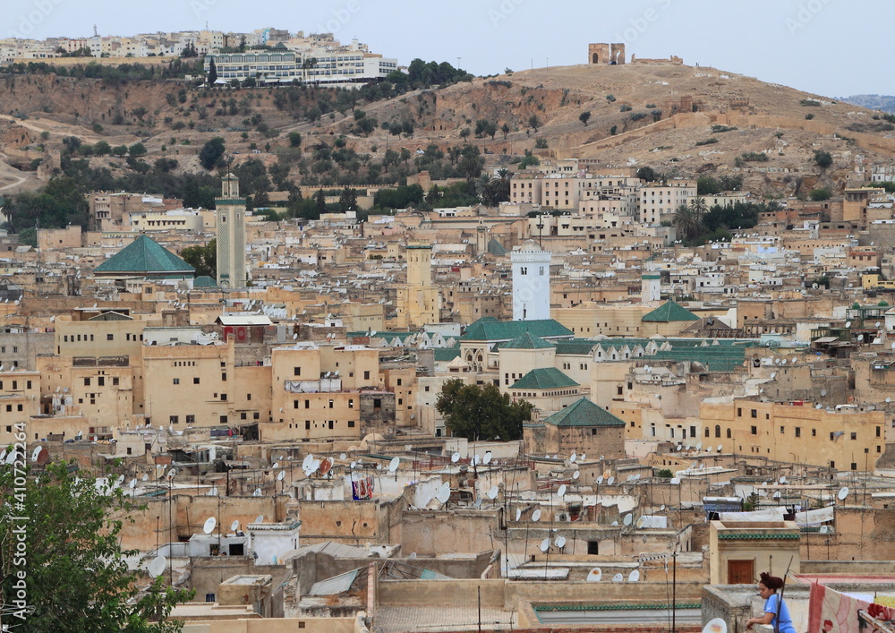 Morocco View to the Fes Medina