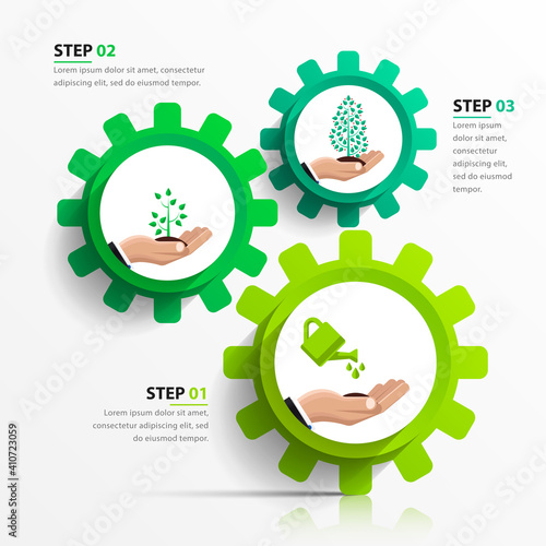 Infographic design template. Creative concept with 3 steps
