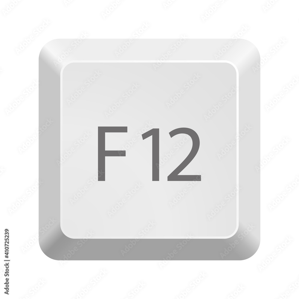 Button with F12 symbol . Icon Vector Illustration. Button with F12 symbol . Icon Vector Illustration.