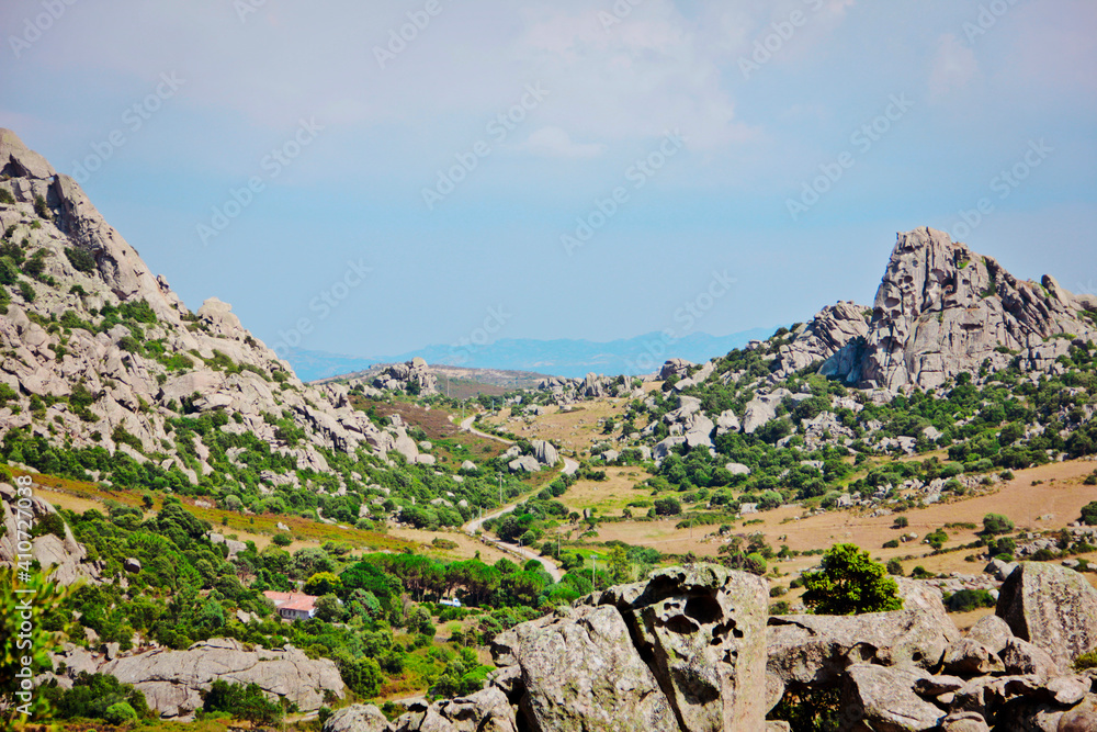 panoramic view of the valley in the north of Sardinia