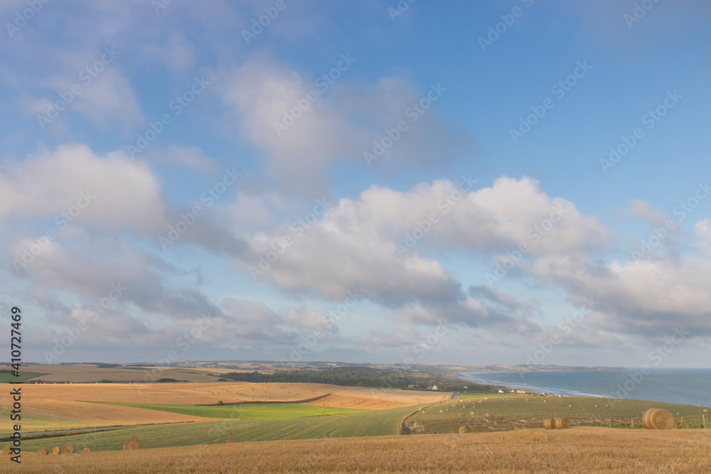 paysage des Deux Caps en France au bord de la Manche, un vaste parc naturel au bord de la mer paysage des Deux Caps en France au bord de la Manche, un vaste parc naturel au bord de la mer
