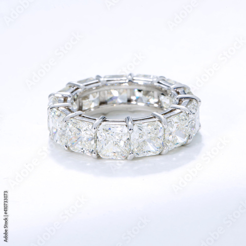 Diamond eternity engagement ring