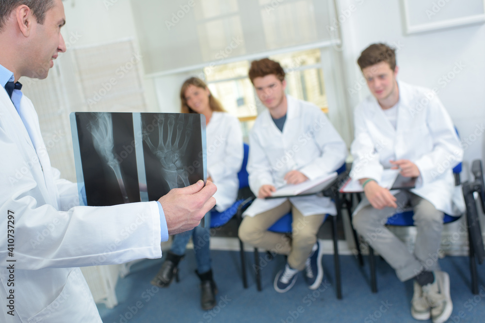student and teacher in medical class - xray results student and teacher in medical class - xray results