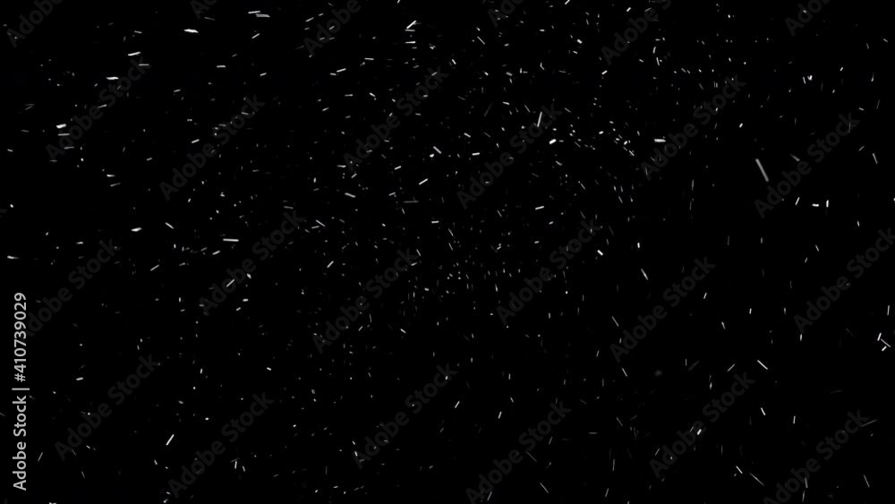 Crazy snowfall isolated on the black background, seamlessly looped. Big snowflakes are blown by the wind in multiple directions constantly changing their way. Crazy snowfall isolated on the black background, seamlessly looped. Big snowflakes are blown by the wind in multiple directions constantly changing their way.