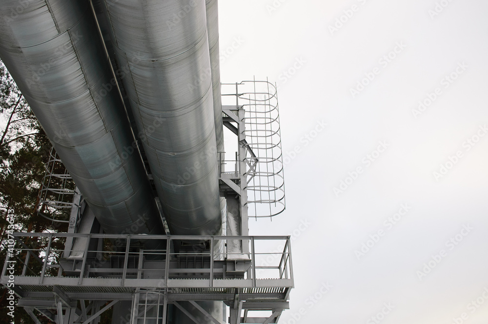 Fototapeta premium the pipeline.close-up, bottom view