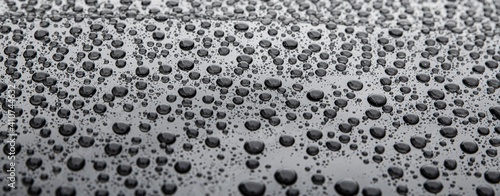 Obraz na płótnie Water drops on car paint. Hydrophobic water effect on car body after using ceramic coating w salonie