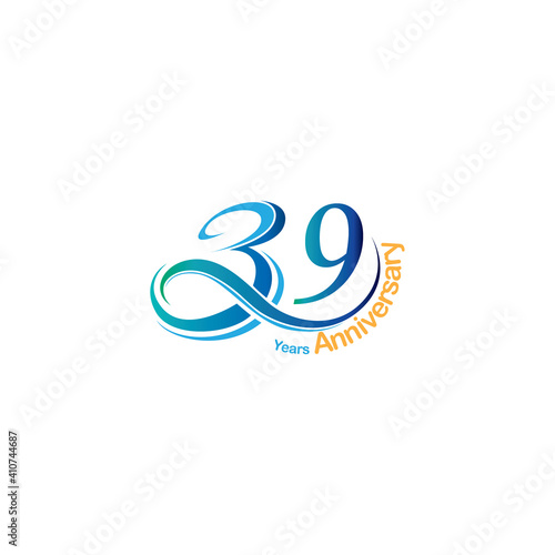 39 years Logo vector template eps for your company, industry purpose ready to use 