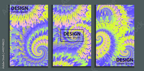 Brochure template design, cover design background, flyer, banner with abstract spirals background in pastel colors
