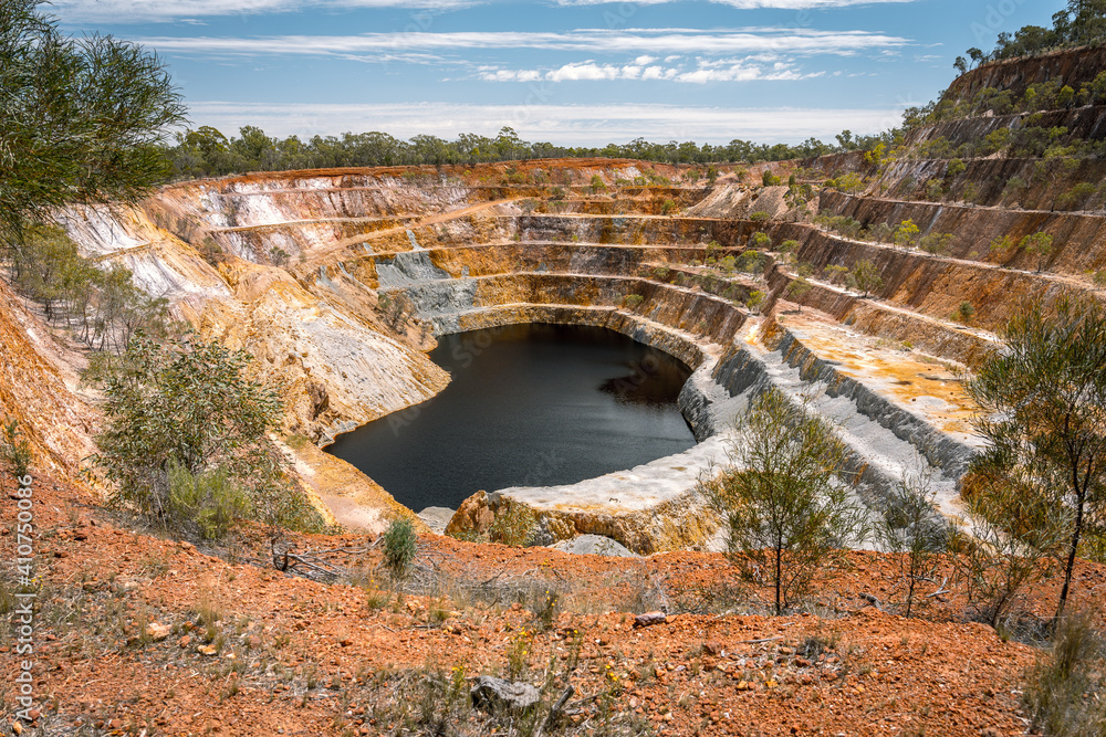 Abandoned Open Cut Gold Mine in Peak Hill, NSW, Australia