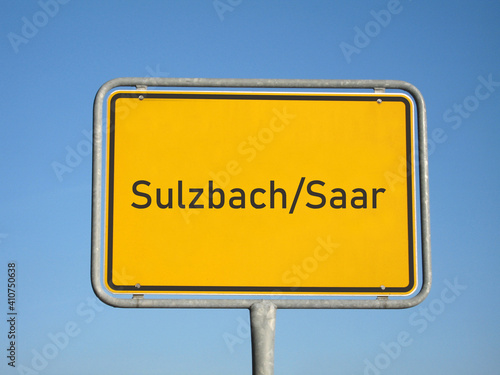 Ortsschild Sulzbach/Saar photo