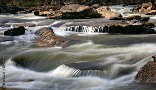 water flowing over rocks
