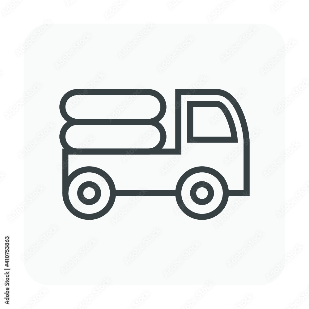 Tank truck vector icon. Also called fuel truck, tanker truck. Consist of vehicle and container for storage, transport, shipping, delivery liquid and gas i.e. water, petrol, gasoline, diesel, chemical. Tank truck vector icon. Also called fuel truck, tanker truck. Consist of vehicle and container for storage, transport, shipping, delivery liquid and gas i.e. water, petrol, gasoline, diesel, chemical.