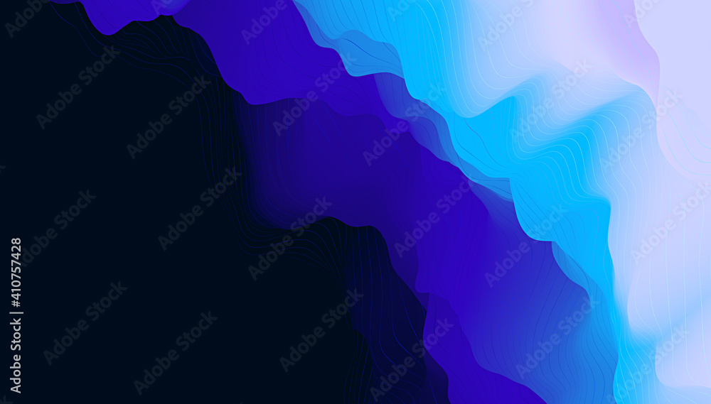 Obraz premium 3d abstract wave background with blue, moderate pink and very dark magenta colors. Can be used as texture, background or wallpaper. 3d digital illustration