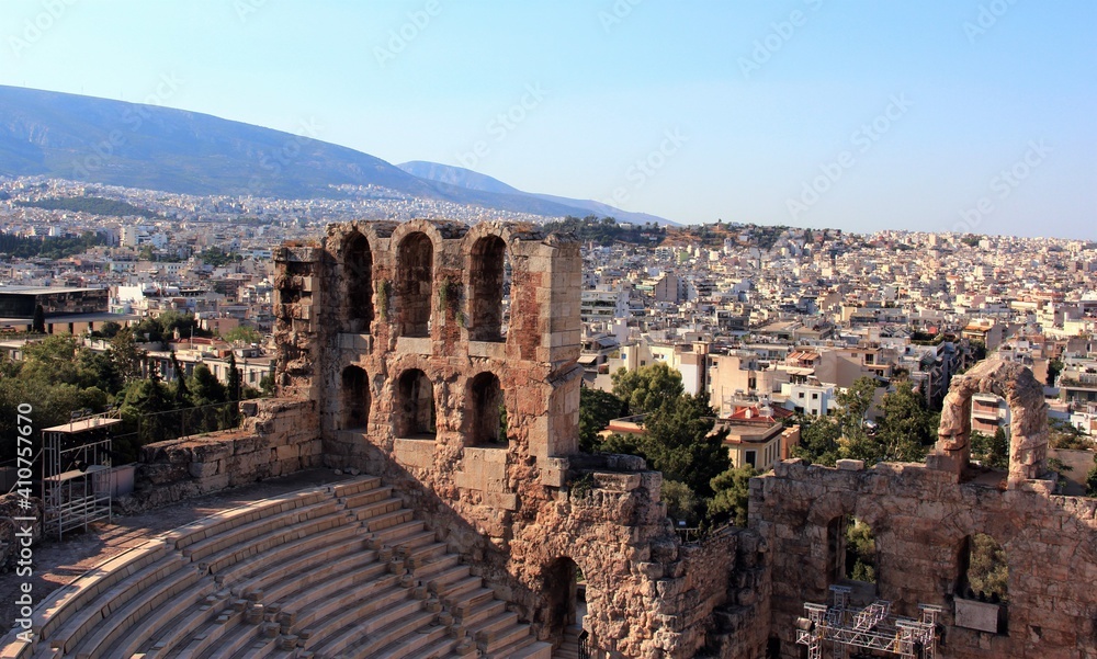 view of a Greek city